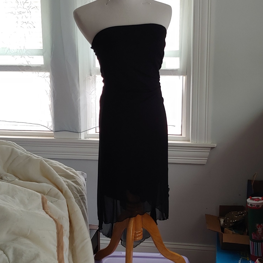 Black strapless dress by Charlotte Russe